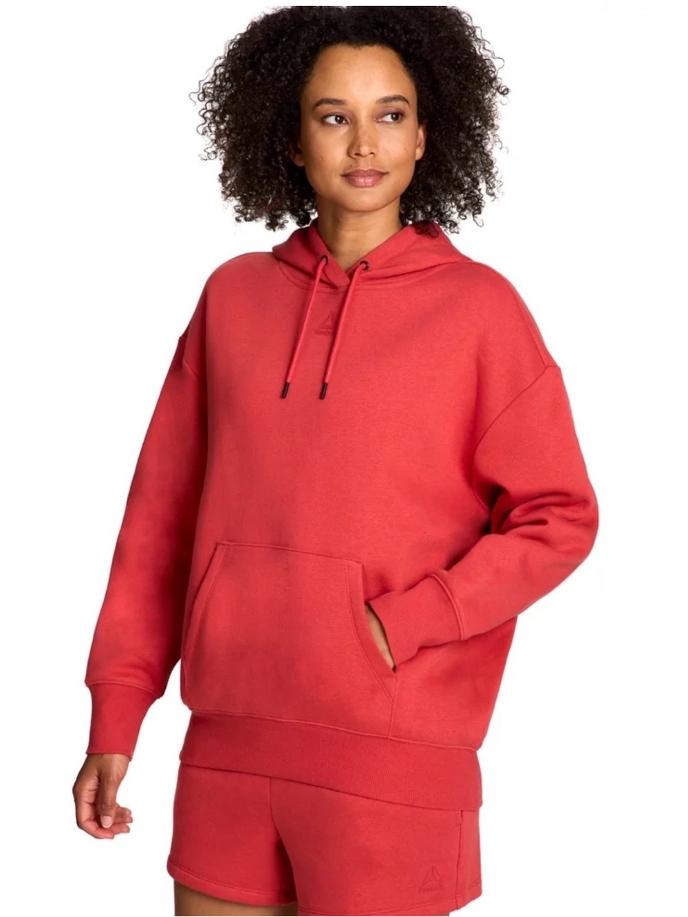 Reebok Women's Coral Red Pullover Hoodie